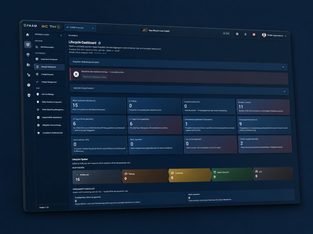 PAAM Lifecycle-Dashboard